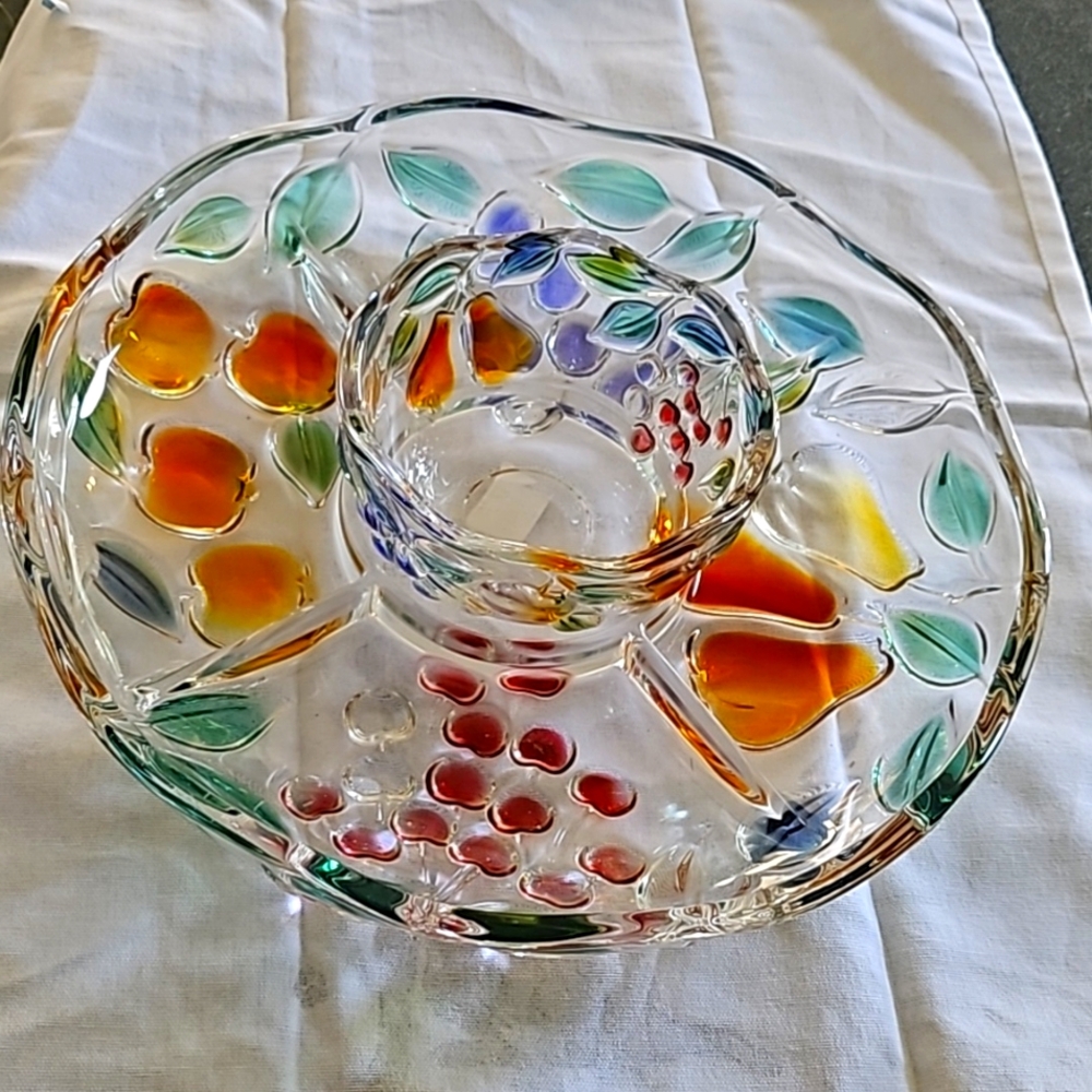 2 Pcs Mikasa Garden Harvest Clear Glass Bowl